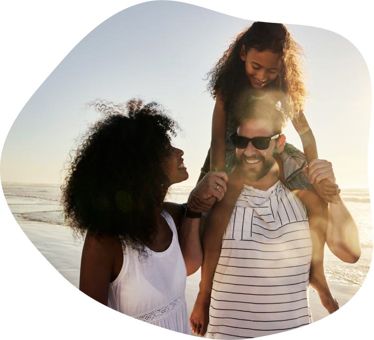 family at a beach photo